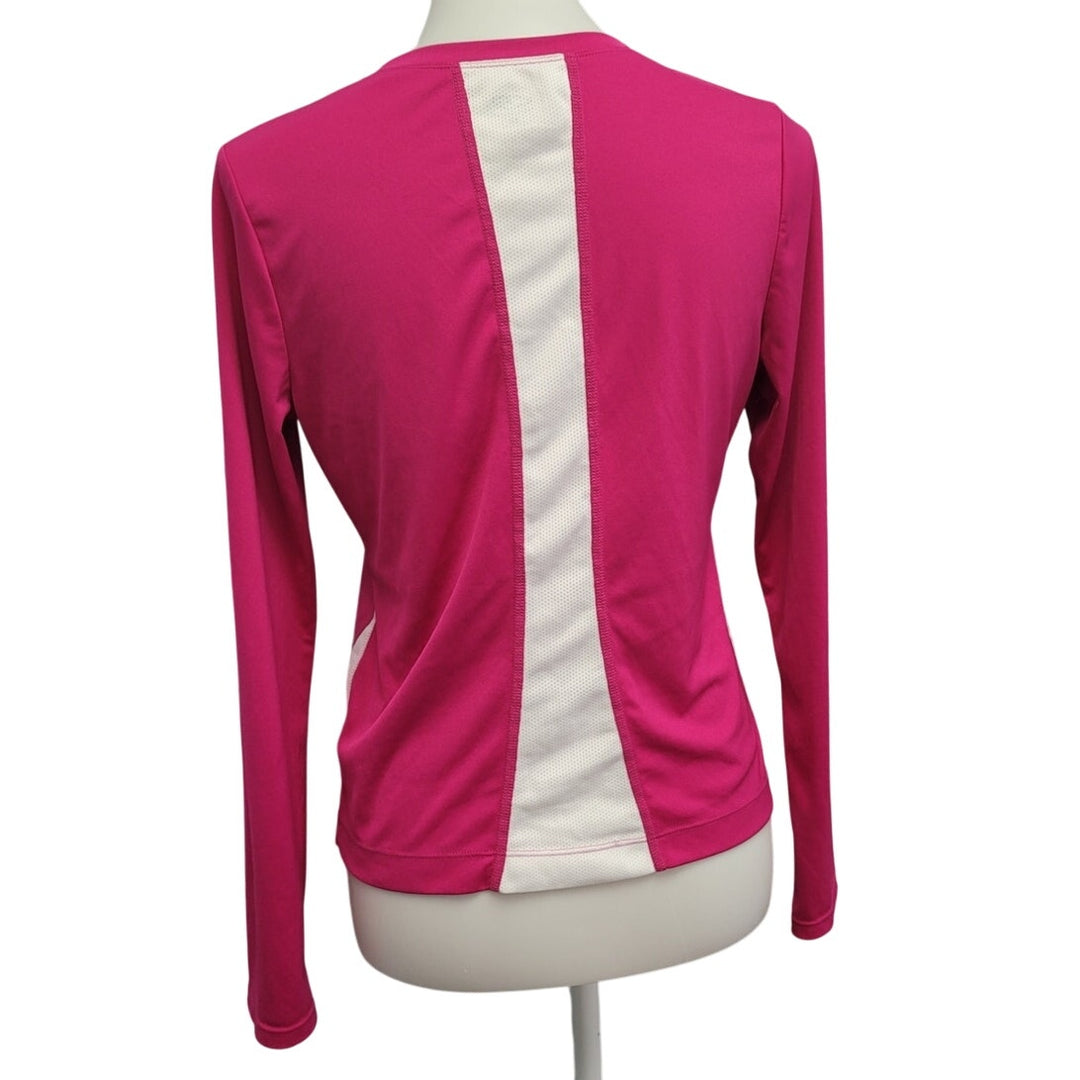 Champion Womens Medium 100% Polyester Long Sleeve Crew Neck Athletic Shirt