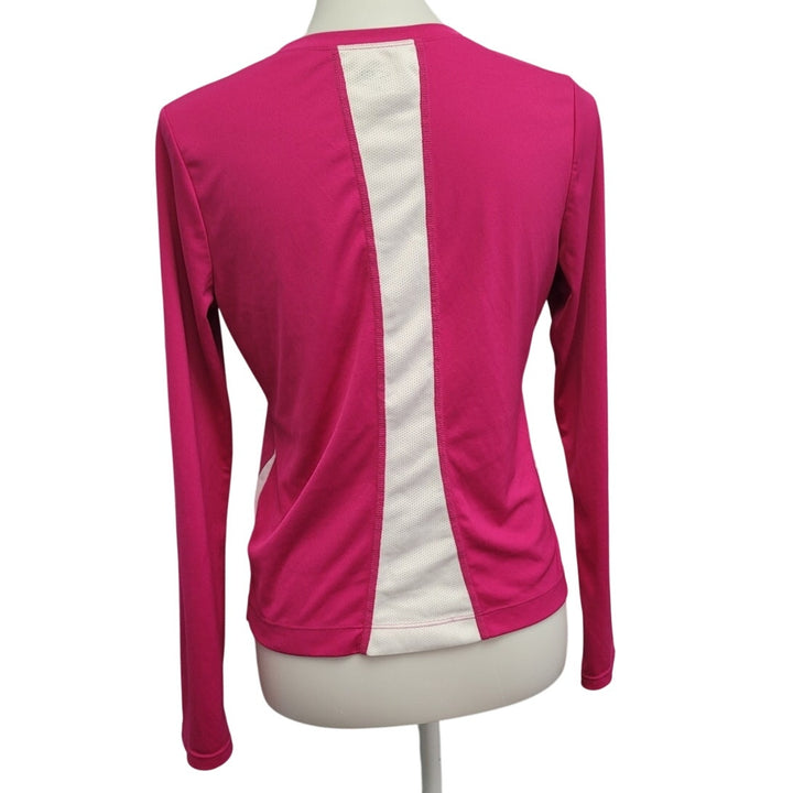 Champion Womens Medium 100% Polyester Long Sleeve Crew Neck Athletic Shirt