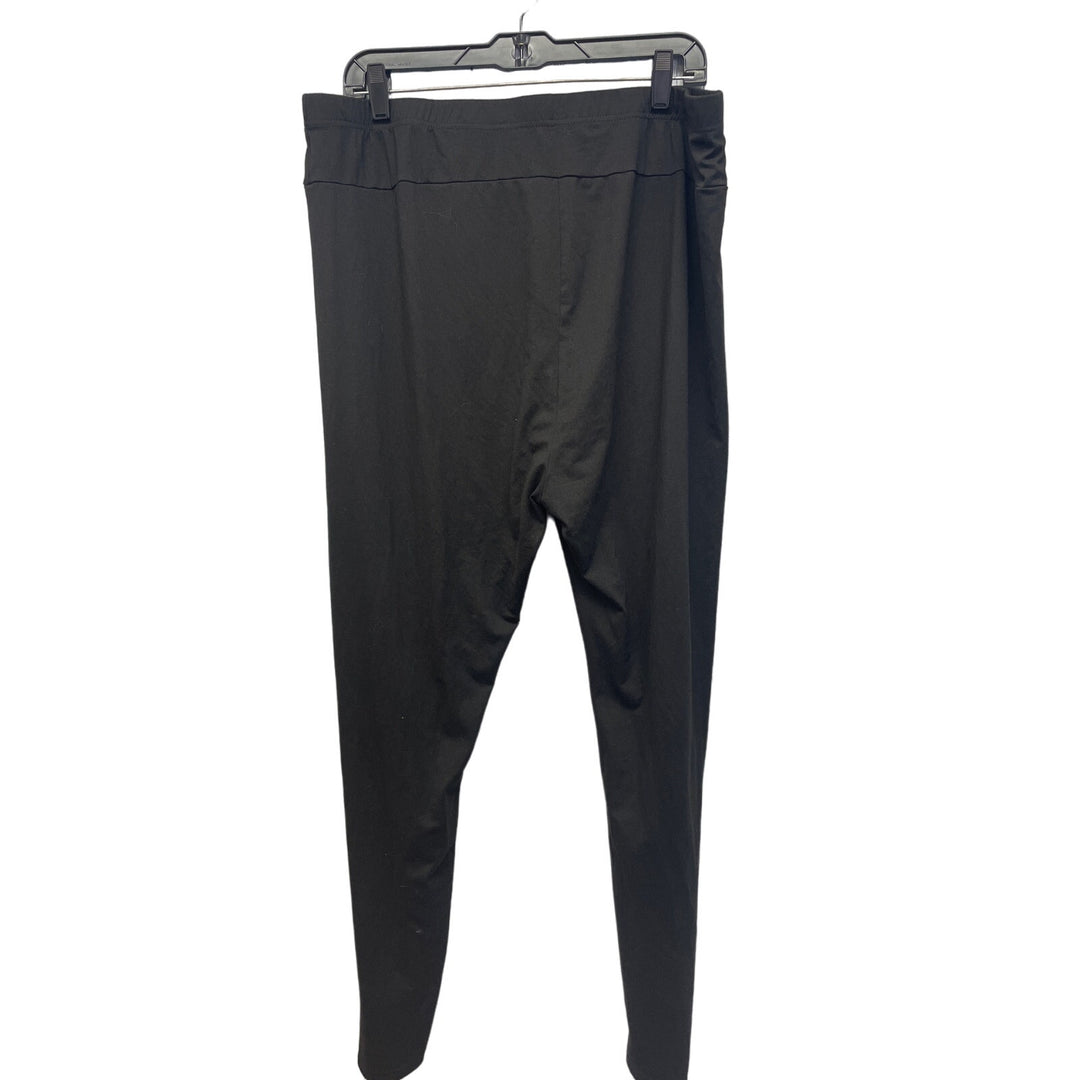 Womens Plus Size 4X Lightweight Factory Distressed Elastic Waist Black Leggings