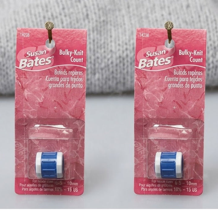 Lot of 2 New Susan Bates Blue Round Bulky Knit Counters Needle Size 10.5 to 15