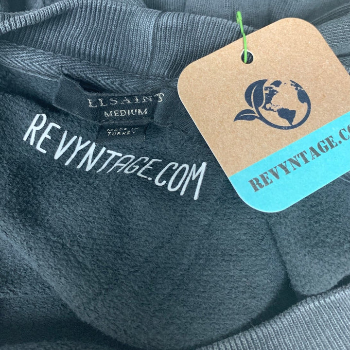Upcycled Hand Printed Womens Medium She Is Me Love Worthy Enough Sweatshirt