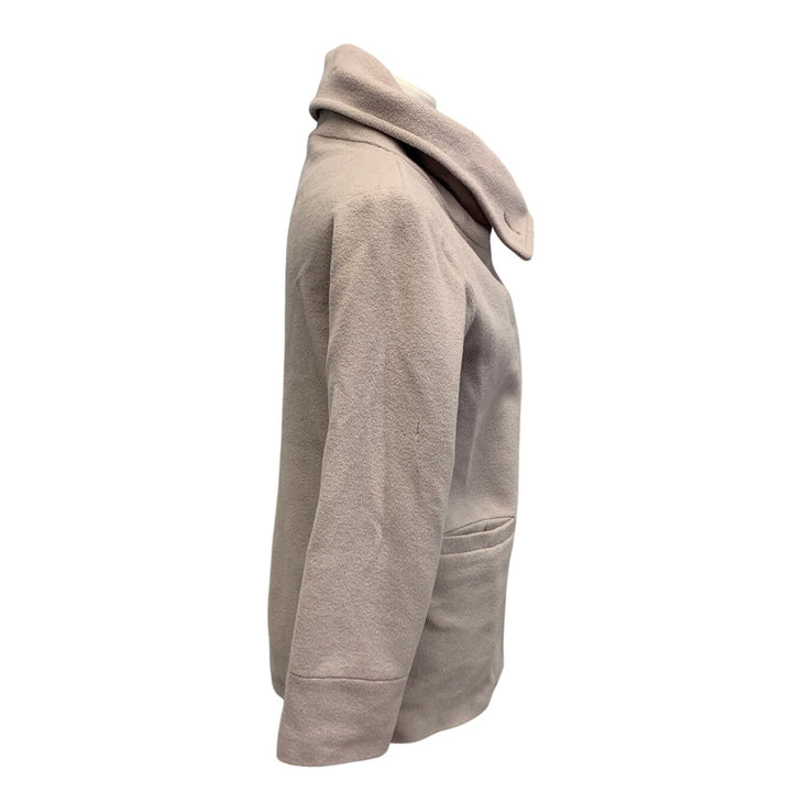 Sisley Womens Size 6 Euro 42 Cashmere Wool Blend Warm Swing Top Button Coat