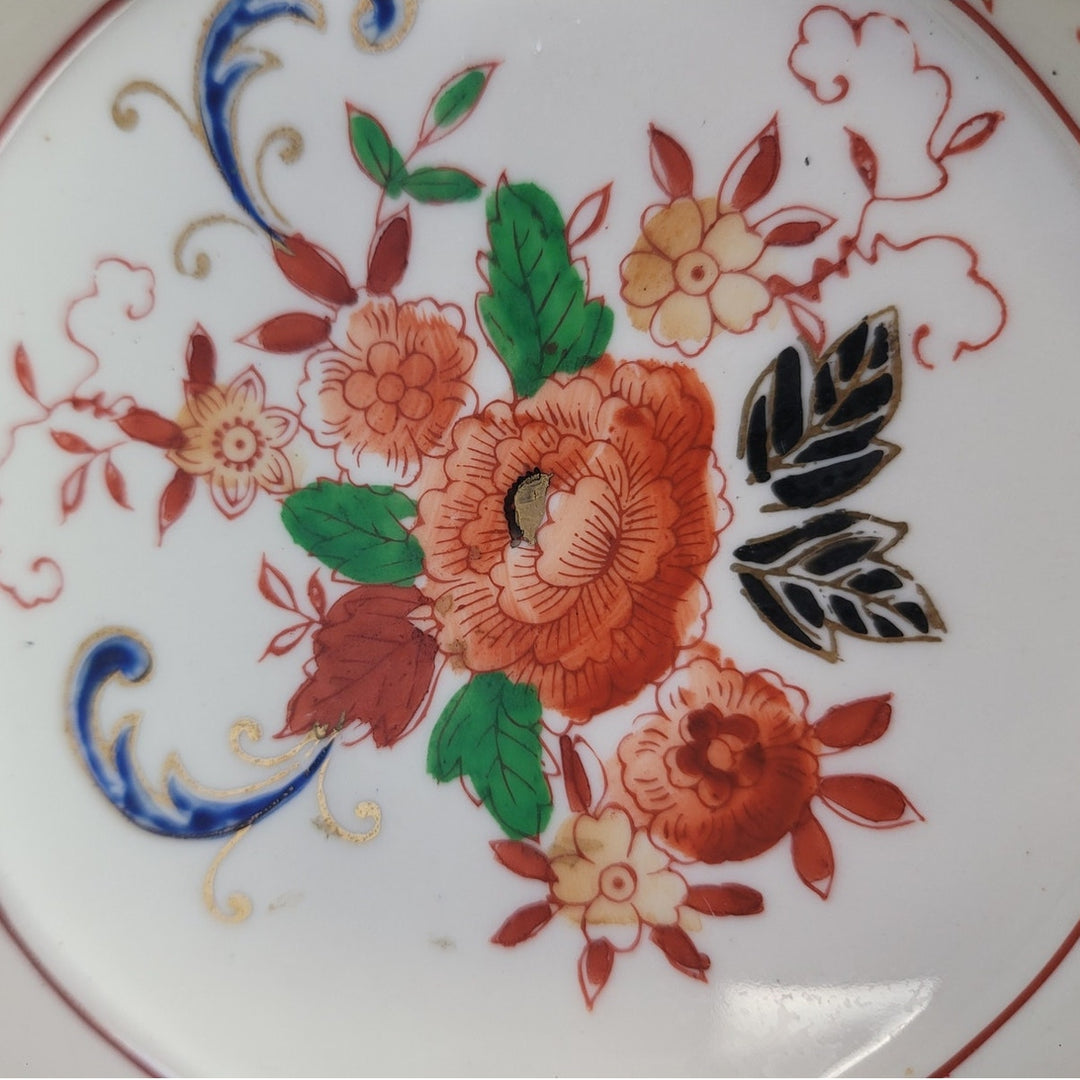 Vintage Japan Hand-Painted Floral Divided Fine China Plate, 10-Inch