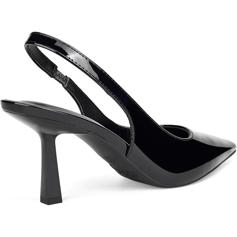 Elisabet Tang Women Size 9 Black 3.25" Heel Closed Pointed Toe Slingback Shoes