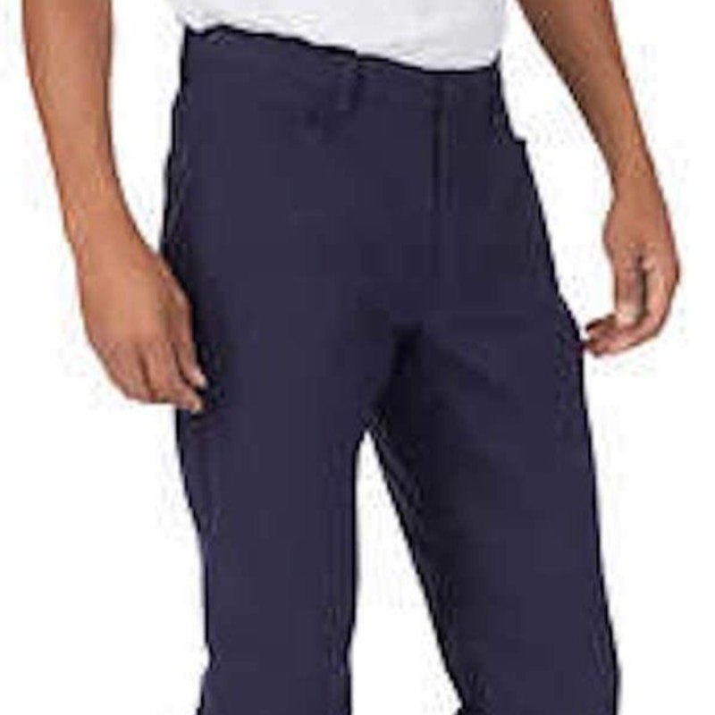 New Eddie Bauer Mens Navy Atlantic Blue UPF 50+ Strech Tech Pants w Pockets