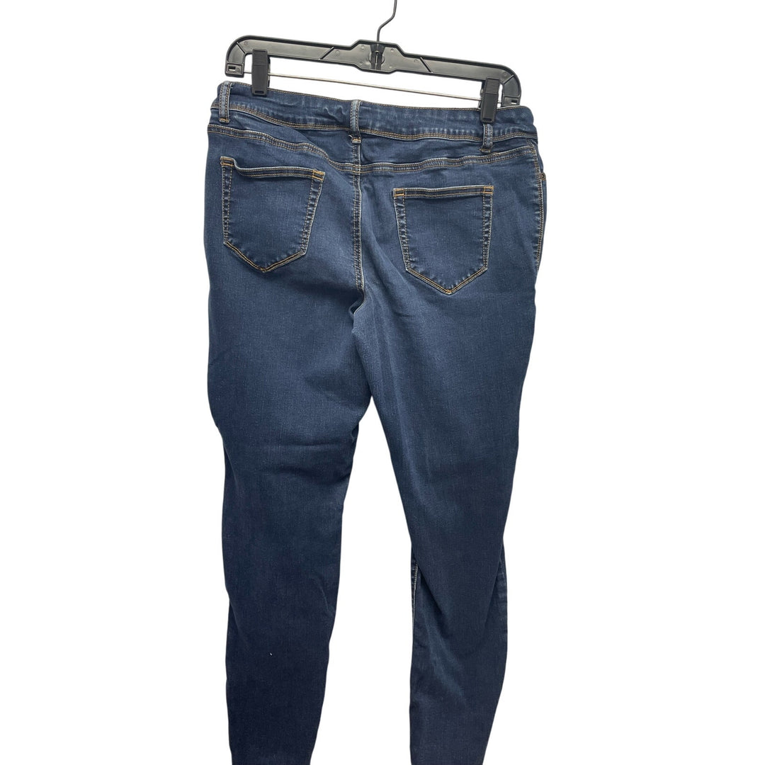 Maurices Large Regular Stretch Cotton Spandex Straight Leg Denim Blue Jeans
