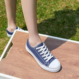 ZGR Womens Size 7 Navy Blue Canvas Lace Up Classic Low Top Casual Sneaker Shoes