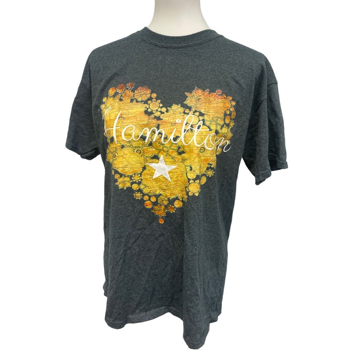 Hamilton The Musical Womens Large Short Sleeve PolyCotton Crew Neck Tee Shirt