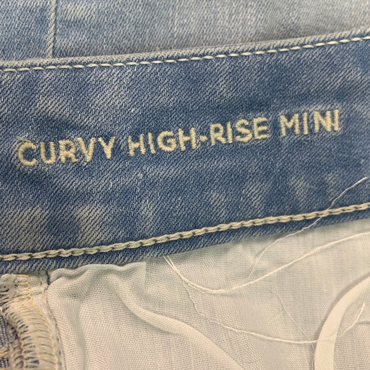 New American Eagle Womens Size 4 Curvy High Rise Mini Denim Blue Jean Skirt