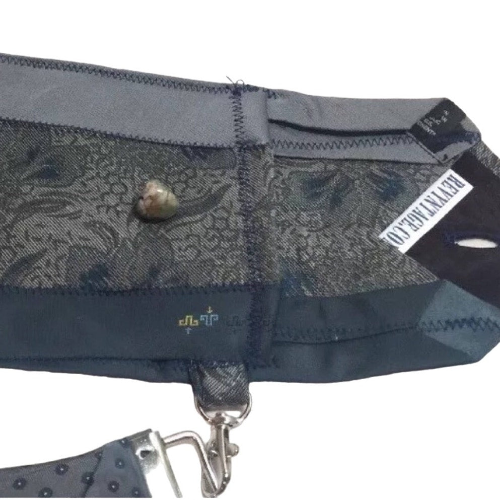 Handmade Upcycled Vintage Repurposed Neck Tie Wristlet Pouch Purse Eyeglass Case