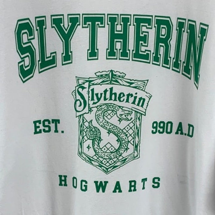 New Hand Printed Mens 4XL Slytherin Hogwarts Harry Potter Short Sleeve Tee Shirt