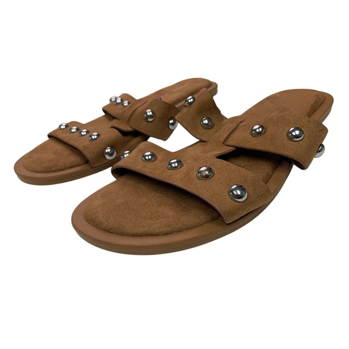 New American Eagle Womens US Size 6 Faux Suede Studded Flat Sandals