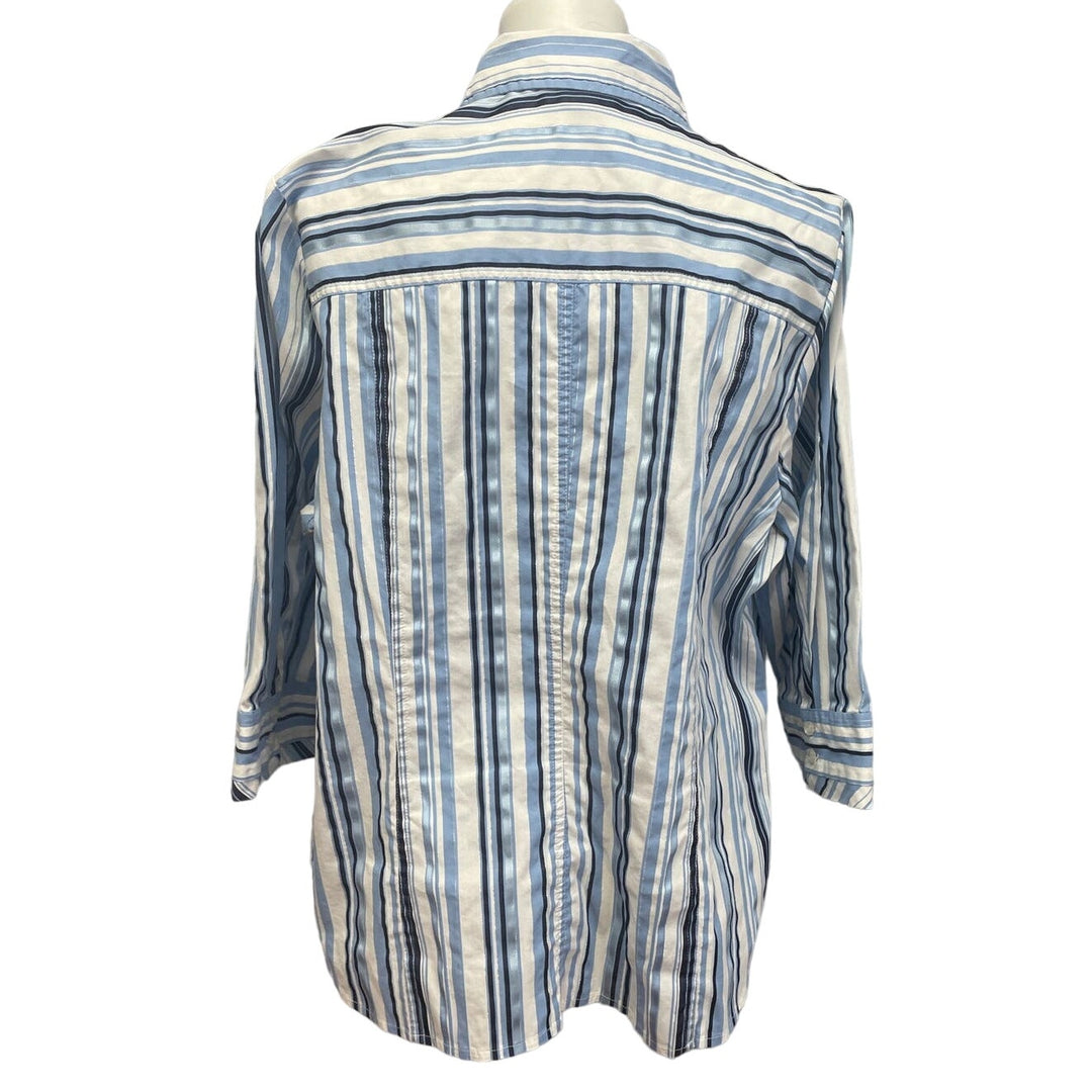 Lane Bryant Womens Plus Size 18/20W Long Sleeve Button Down Stretch Cotton Top