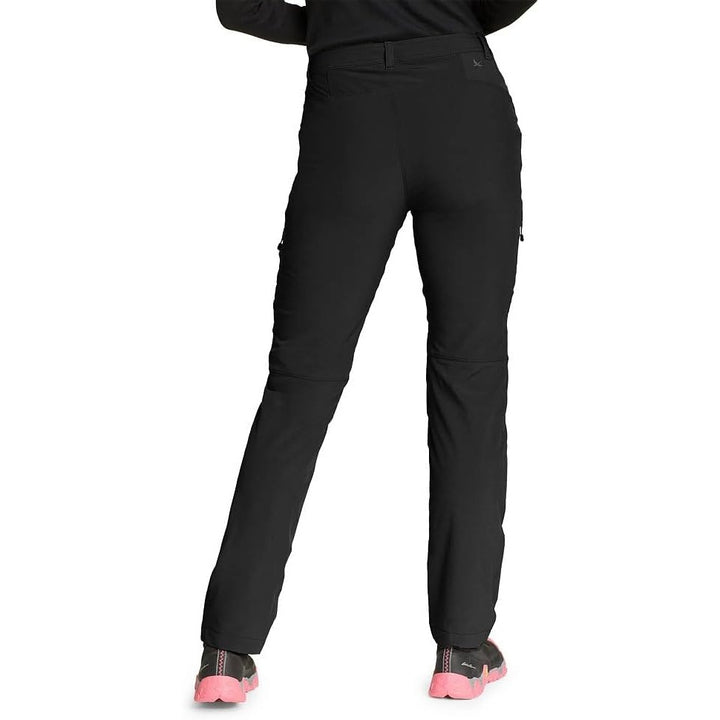 New Eddie Bauer Womens Black Flexion 2.0 Polar Fleece-Lined Straight Leg Pants