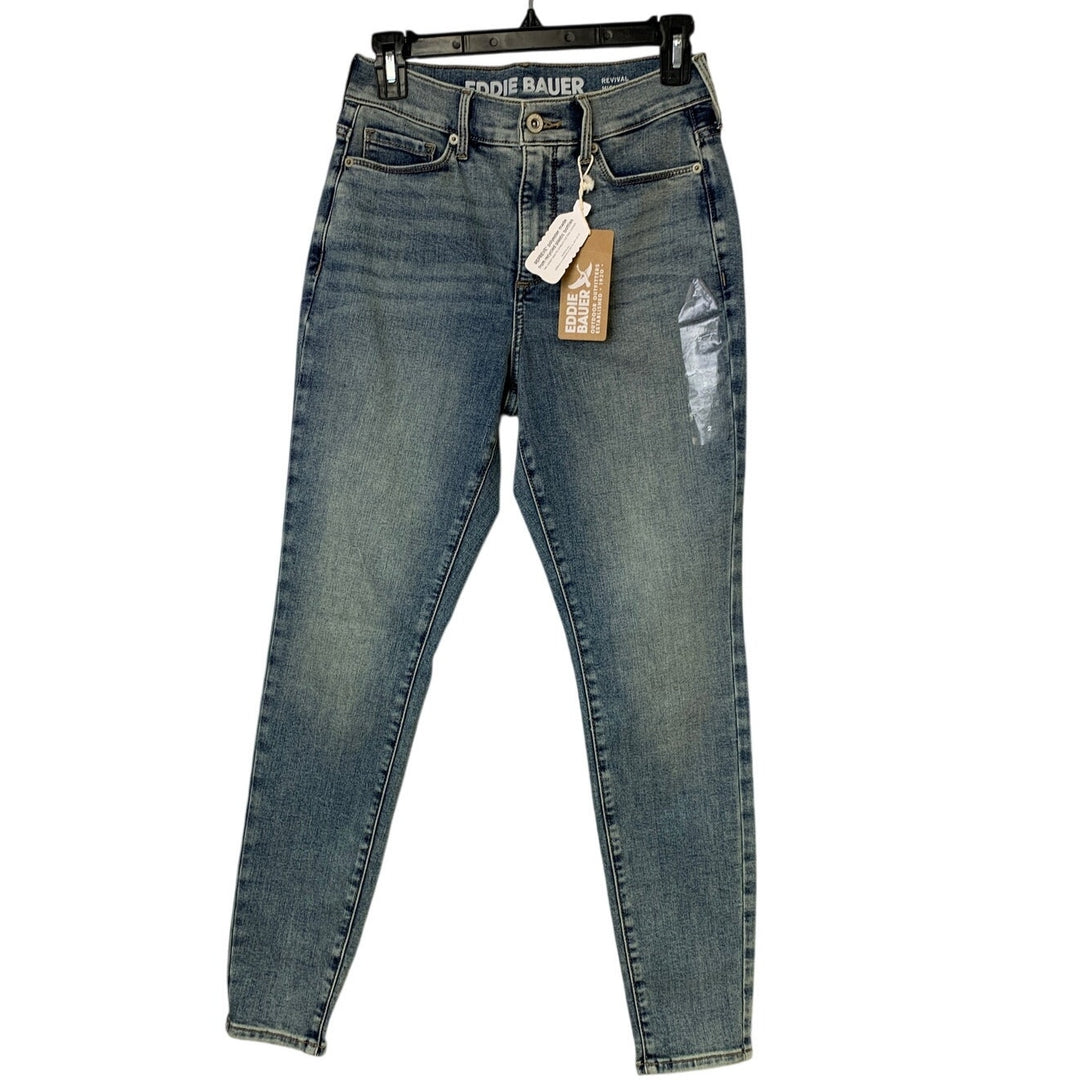 New Eddie Bauer Women Size 2 Revival High Rise Skinny Summit Repreve Denim Jeans