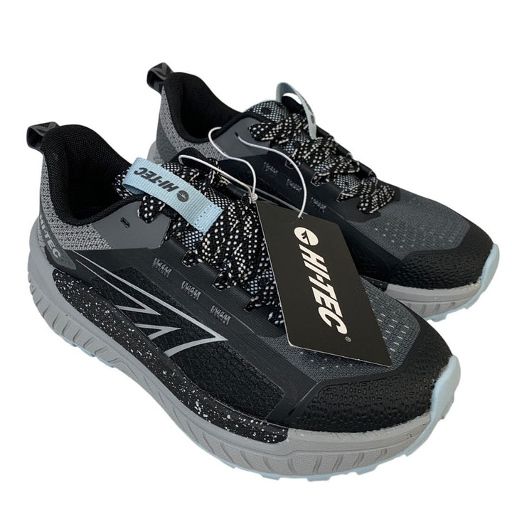New In Box Hi-Tec Womens Size 6 Black Gray Lace Up Comfort Athletic Shoes