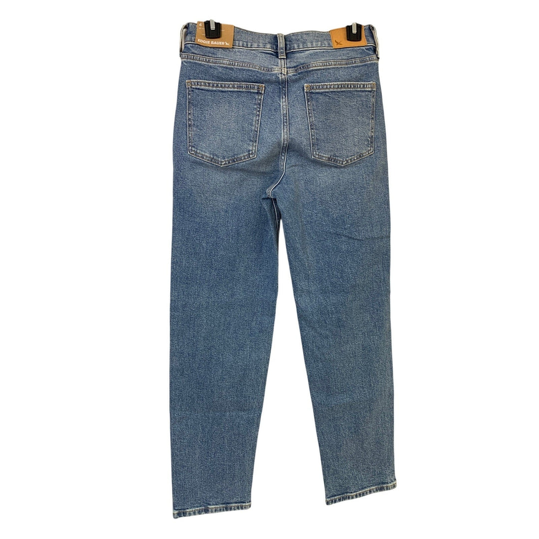 New Eddie Bauer Womens Size 4 Blue Authentic Perfect Straight High Rise Jeans