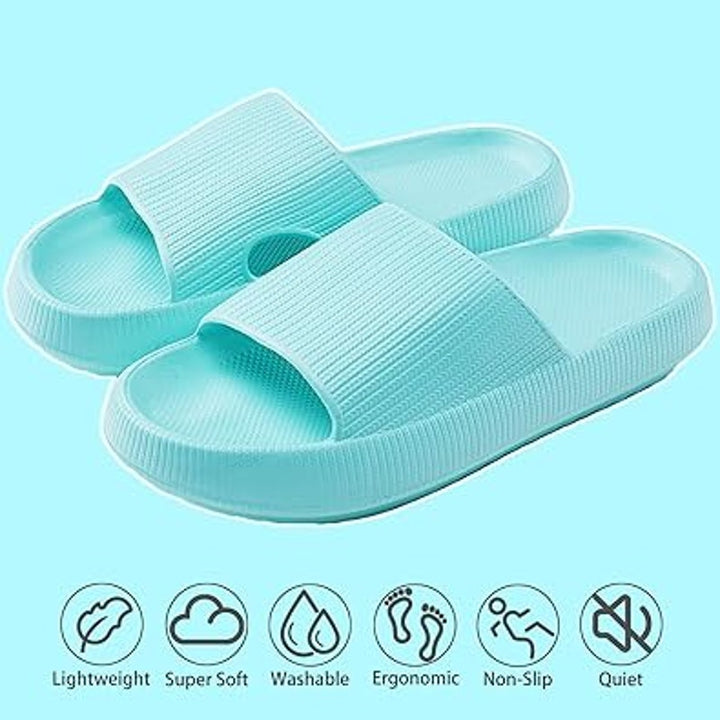 New Rosyclo Womens Size 8 Mint Green Slide On Cushioned Sandals House Slippers