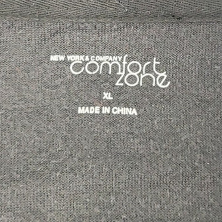 Comfort Zone Womens XL Black PolyCotton Long Sleeve Full Zip Hooded Jacket