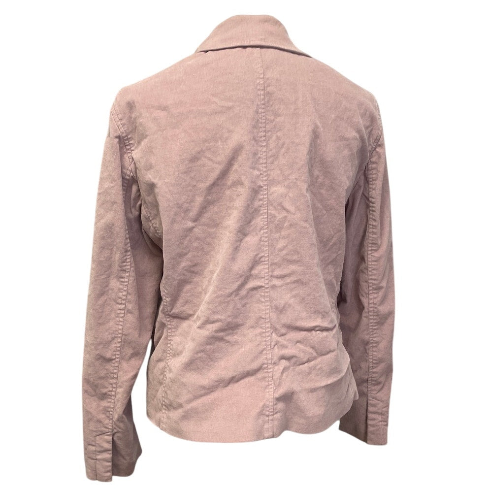 New Frontier Womens XL Corduroy Long Sleeve Button Up Lined Jacket w Pockets
