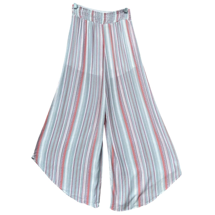 NWT New Mi Ami Womens Medium Striped Fluid Fully Lined Poly Rayon Cropped Pants