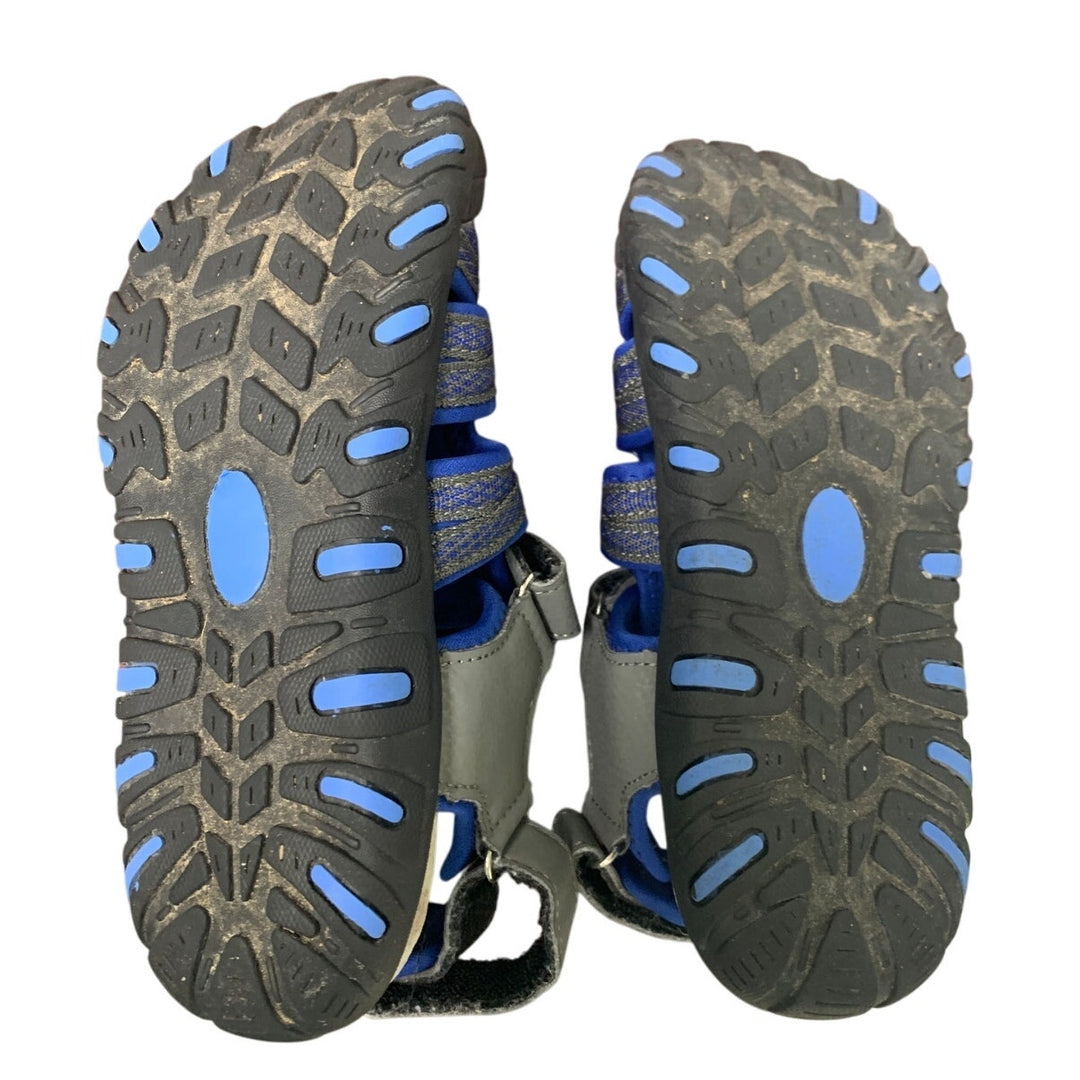 Dream Pairs Boy Size 2 Blue Gray Hook Loop Close Toe Athletic Sport Sandal Shoes