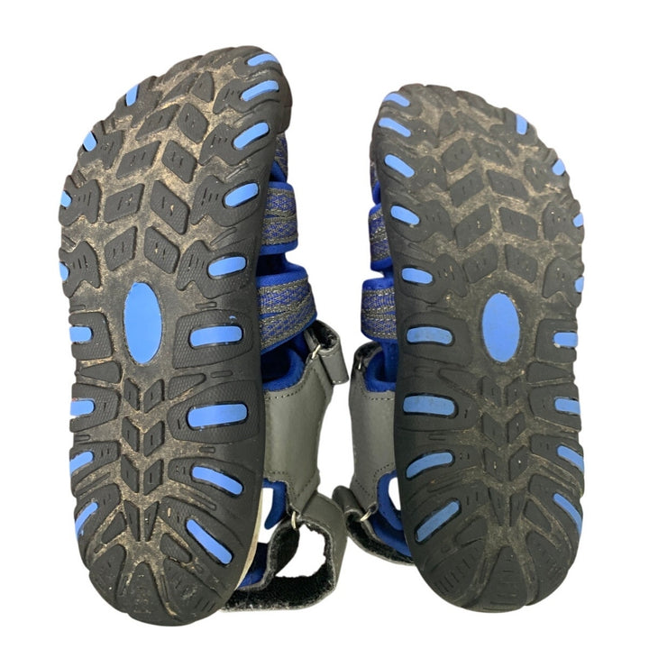 Dream Pairs Boy Size 2 Blue Gray Hook Loop Close Toe Athletic Sport Sandal Shoes