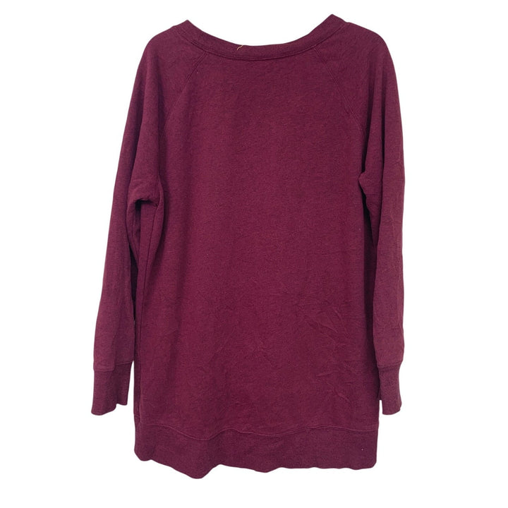 Upcycled Handprinted Womens Small Inner Peace Begins With Oversized Sweatshirt