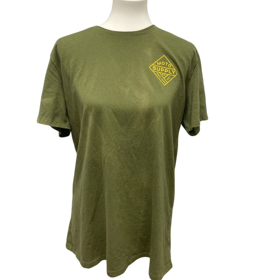 Goodfellow &amp; Co Mens Large Motorcycle Classic Fit Short Sleeve Cotton Blend Tee