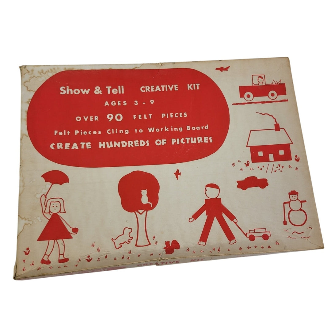Vintage 1968 Joan Male Creative Toy Show &amp; Tell Felt Creative Art Kit Ages 3-9