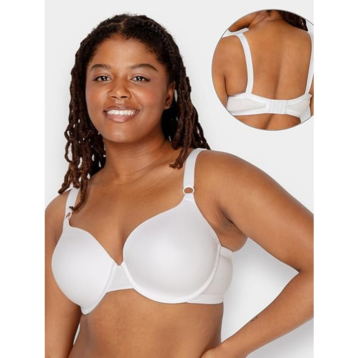 New 3-Pack Fruit of the Loom Womens 36C Black White Smooth Cotton T-Shirt Bras