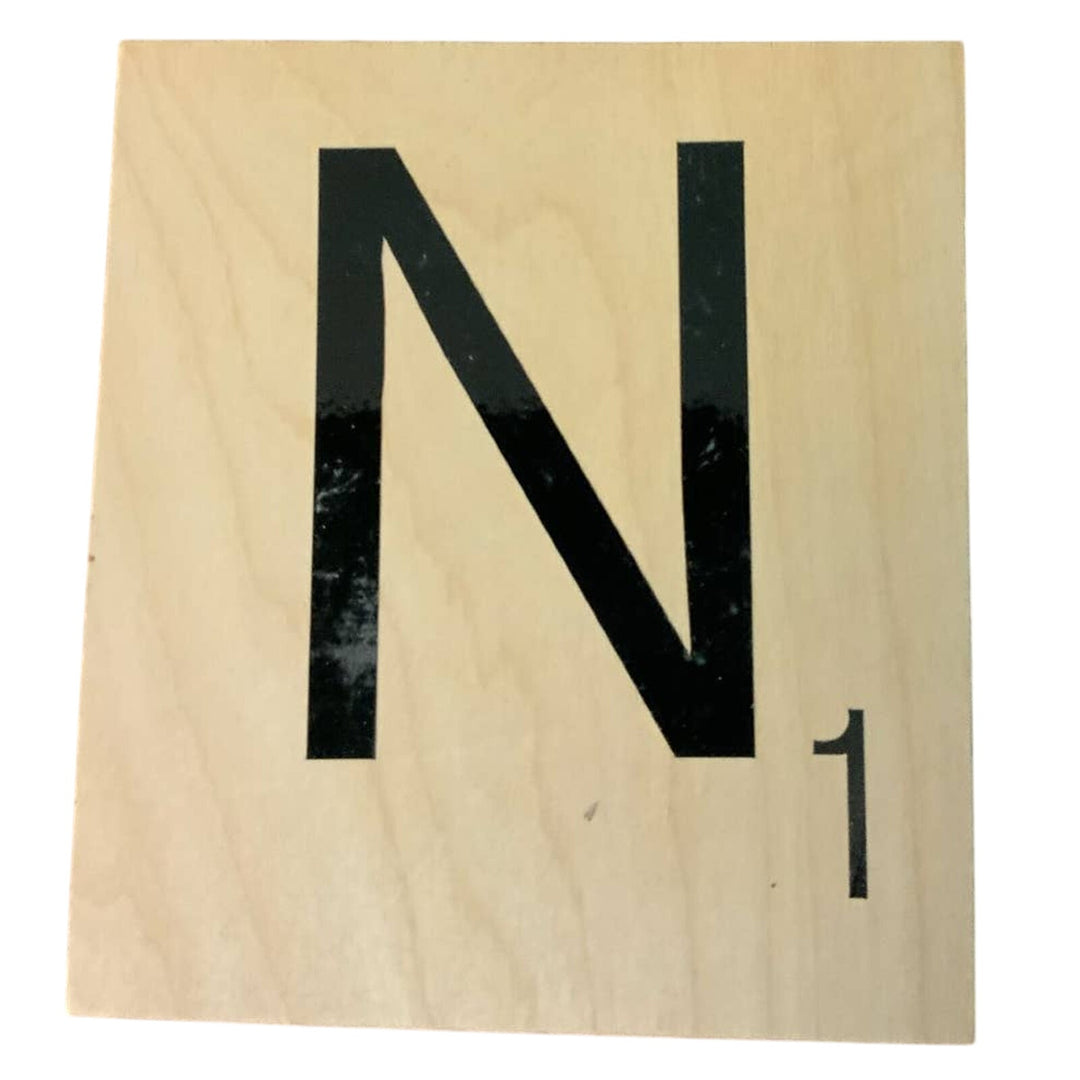 New 5" X 5.5" Scrabble Game Letter Wooden Alphabet Tiles Craft Supply Letter