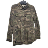 Adam Levine Mens Medium 100% Cotton Camo Long Sleeve Button Up Jacket