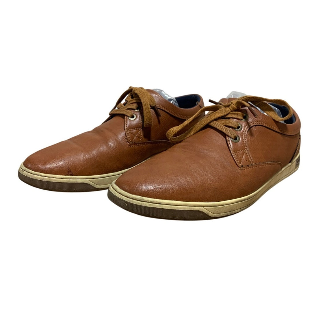 Vostey Mens Size 9  Brown Sneakers Lace Up Closed Round Toe Casual Shoes