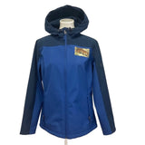 Hand Printed Upcycled Womens XL Wild Leopard Windbreaker Fleece Lined Jacket