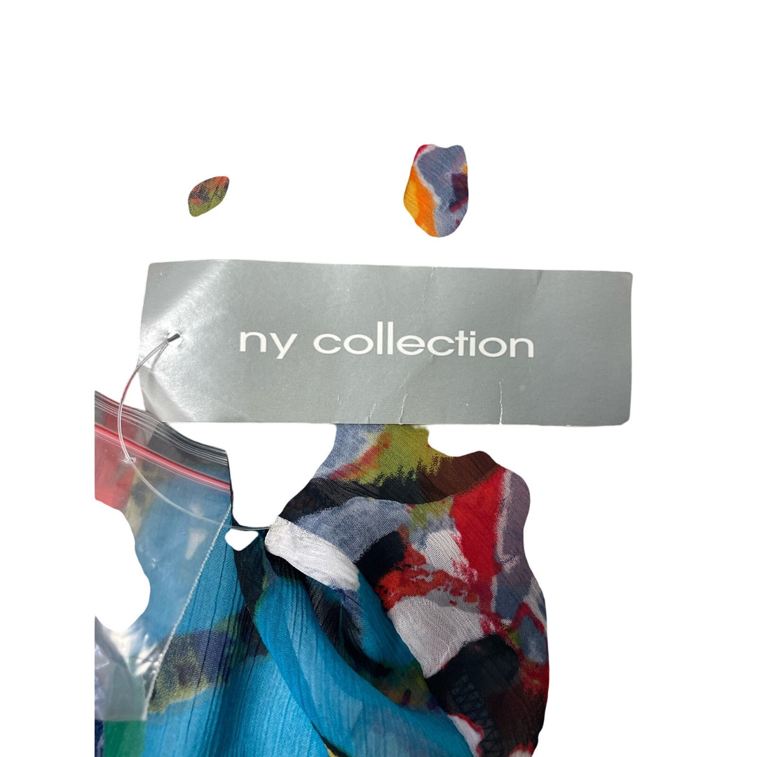 New NY Collection Medium Sleeveless Crochet Neck Flowy Floral Tank Top Blouse