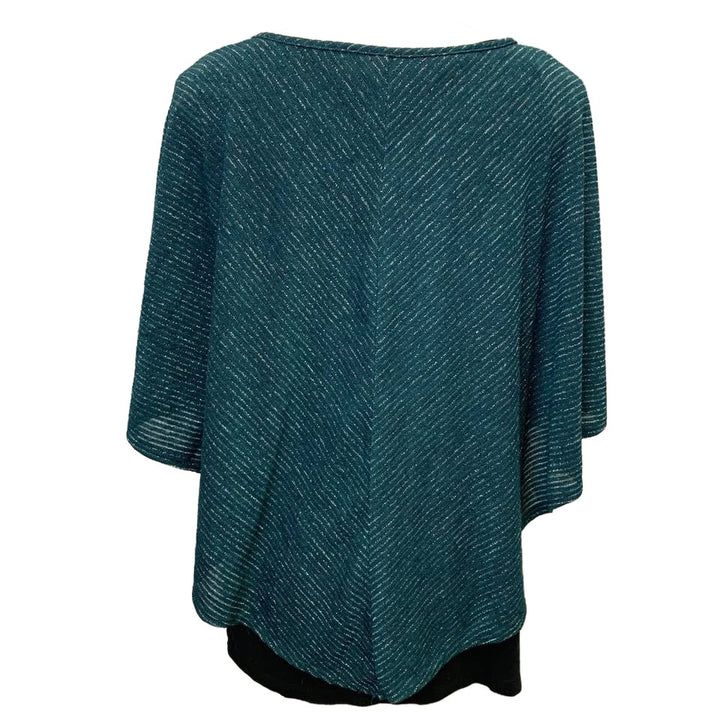 APT 9 Womens XL Metallic Polyester Blend Handkerchief Blouse Layered Tank Top