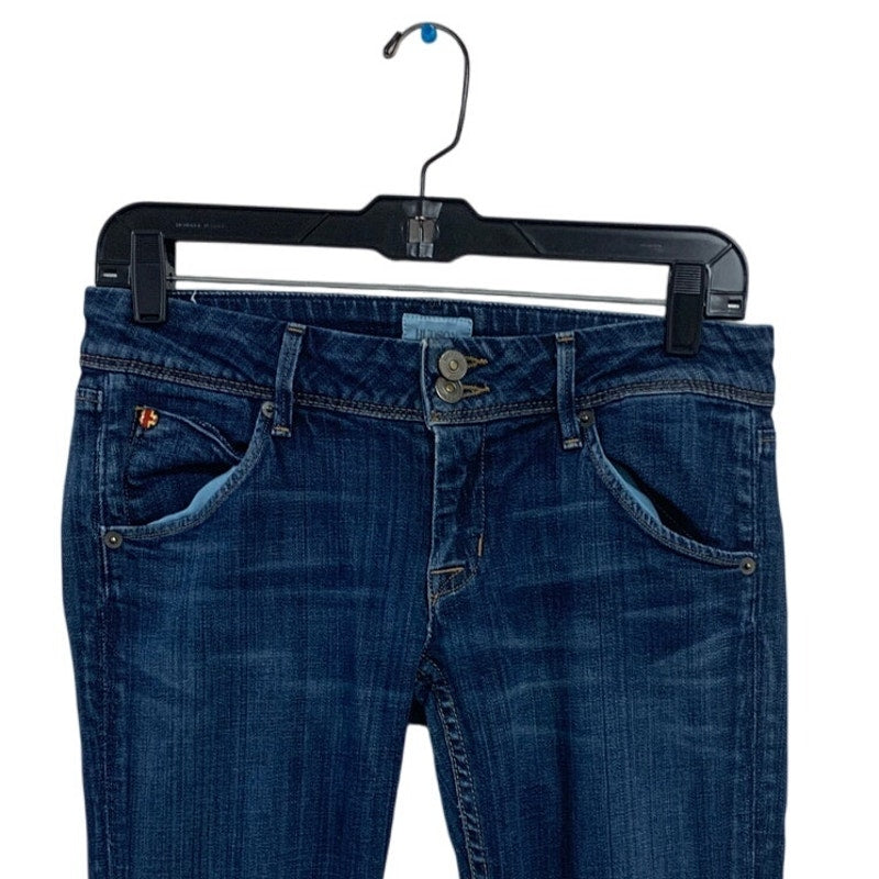 Hudson Womens Size 26 Dark Blue Stretch Cotton Collin Flap Skinny Denim Jeans