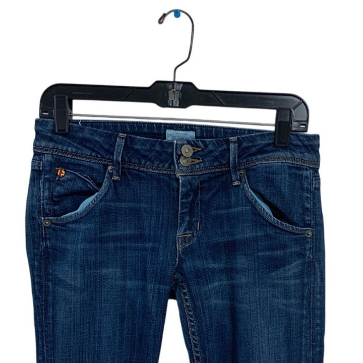 Hudson Womens Size 26 Dark Blue Stretch Cotton Collin Flap Skinny Denim Jeans