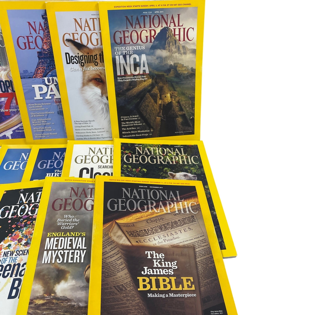 2011 National Geographic Magazine FULL Year 12 Issues W Maps Supplements