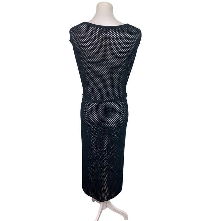 New Aerie Womens XS Crochet Mesh Swim Coverup Maxi Dress Crochet Pullover Cape