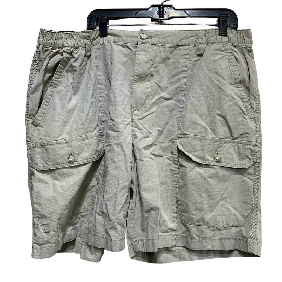 Van Heusen 40 X 9 Traveler Classic Fit 100% Cotton Khaki Cargo Shorts w Pockets