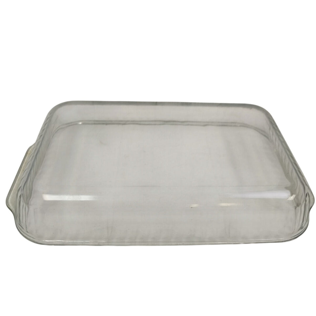 Vintage Pyrex 3QT Clear Glass Textured Sides Rectangular Baking Casserole Dish