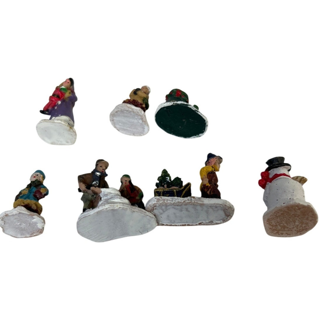 Lot of 7 Snowman People Sled Nutcracker Tree Christmas Figurine Decorations