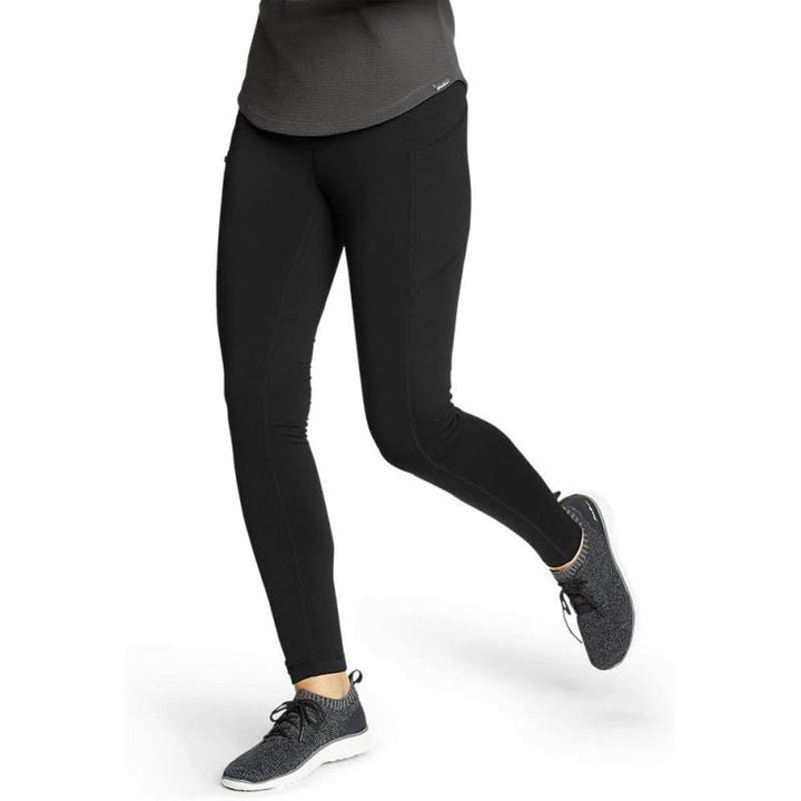 New Eddie Bauer Womens TXL Tall XL Black Crossover Trail Adventure Leggings