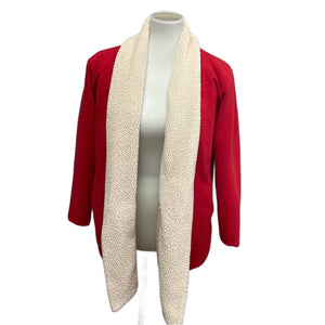 Eddie Bauer Women's Size Small Sherpa Lined Warm PolyCotton Open Cardigan Jacket