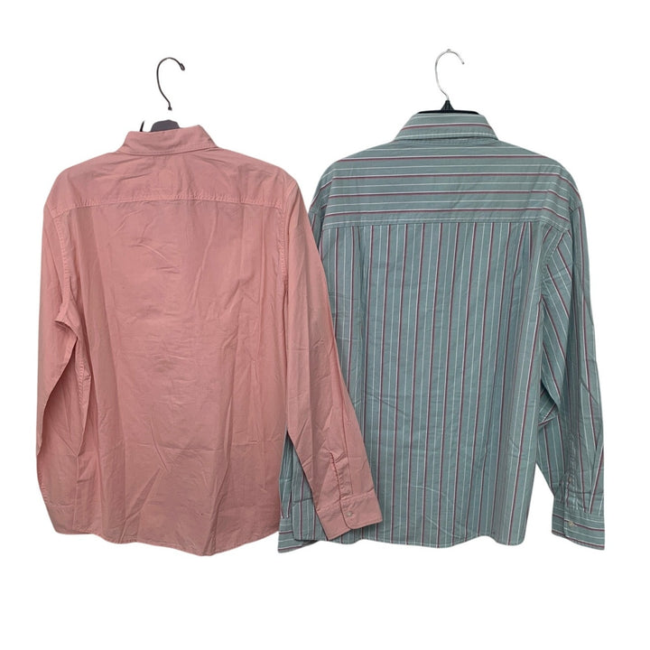 2 New American Eagle Mens Medium Collared Long Sleeve Button Up Shirts