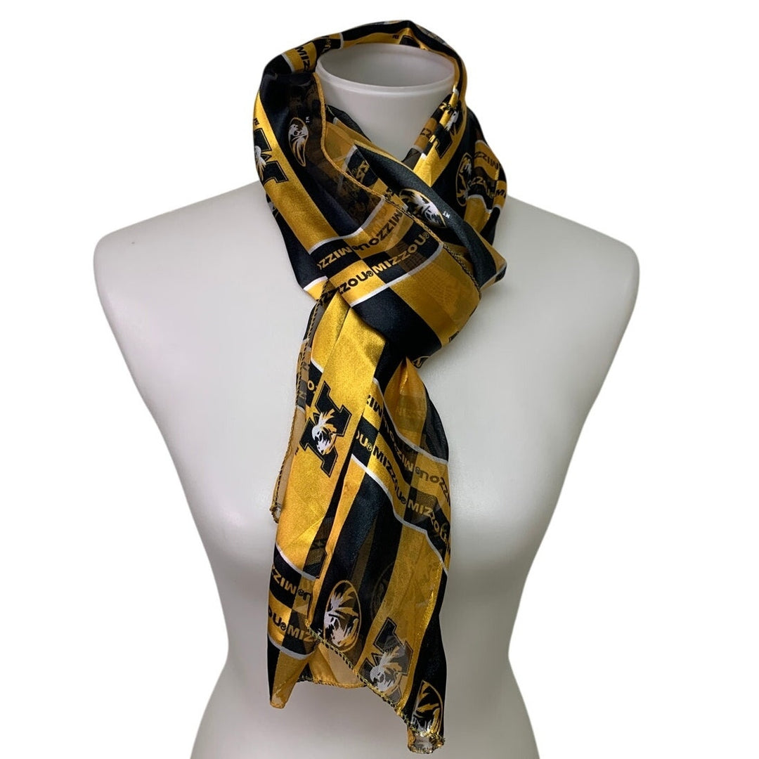 Mizzou Womens Fashion Polyester Scarf University Missouri Columbia Tigers Logo