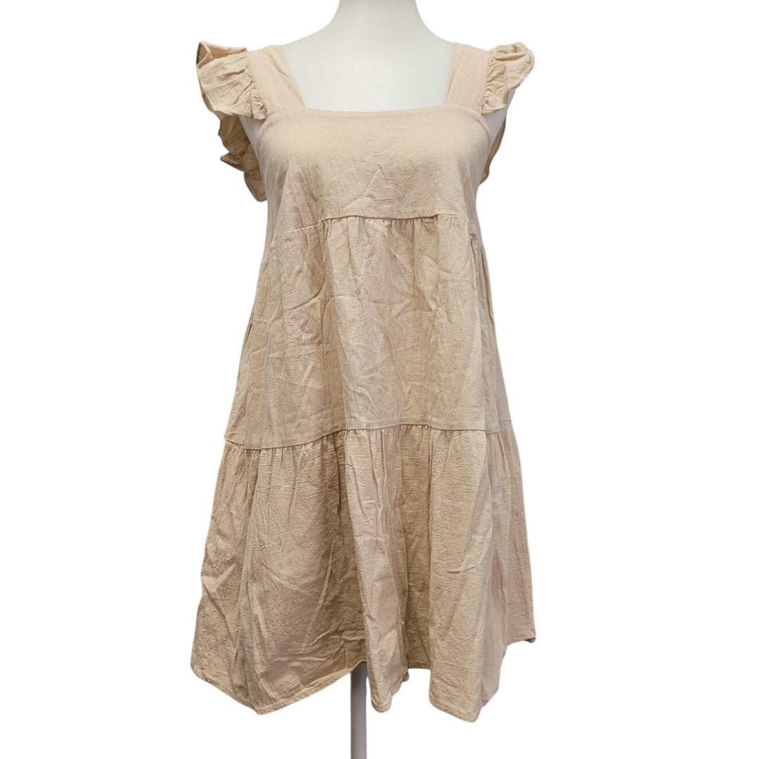 Shein Womens Size 6 100% Polyester Sleeveless Tiered A Line Prairie Dress