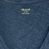 2 Madewell Womens Medium 100% Cotton Heathered Short Sleeve V Neck Tee Shirts